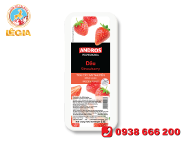 DÂU XAY NHUYỄN ĐÔNG LẠNH ANDROS HỘP 1KG/ Strawberry frozen Puree 1kg