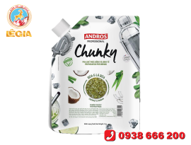 ANDROS PROFESSIONAL CHUNKY DỪA & LÁ DỨA TÚI 1KG/ Chunky Coconut & Pandan 1kg