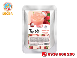 ANDROS PROFESSIONAL THẠCH VẢI TOP UP TÚI 1KG - Lychee Jelly Top Up 1kg