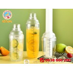 BỘ DỤNG CỤ TRÀ CHANH GIÃ TAY 1000ML 4 MÓN (Bình lắc 1000ML, Nắp hướng dẫn, chài dầm, đế cao su)