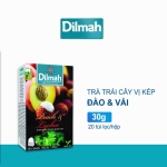 TRÀ TÚI LỌC DILMAH ĐÀO VÀ VẢI 30G