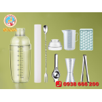 BỘ DỤNG CỤ TRÀ CHANH GIÃ TAY 700ML 4 MÓN (Bình lắc 700ML, Nắp hướng dẫn, chài dầm, đế cao su)