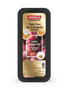 ANDROS 100% CHANH DÂY XAY NHUYỄN ĐÔNG LẠNH HỘP 1KG - 100% PASSION FRUIT FROZEN PUREE 