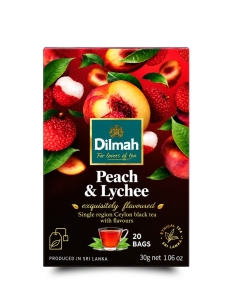 Dilmah Trà Túi Lọc Đào Và Vải 30g - Peach & Lychee Ceylon Black Tea