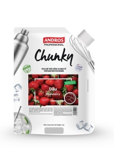 ANDROS CHUNKY DÂU 1KG - CHUNKY STRAWBERRY FLAVOUR