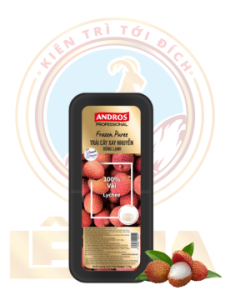 ANDROS PROFESSIONAL VẢI XAY NHUYỄN ĐÔNG LẠNH LYCHEE FROZEN PUREE 1KG (6/T)