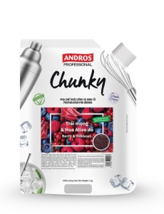 ANDROS CHUNKY TRÁI MỌNG & HOA ATISO ĐỎ 1KG - CHUNKY HIBISCUS & BERRIES
