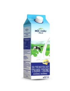 SỮA TƯƠI THANH TRÙNG KHÔNG ĐƯỜNG MỘC CHÂU