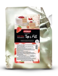 ANDROS TOP & FILL MỨT DÂU 900G - STRAWBERRY TOP & FILL