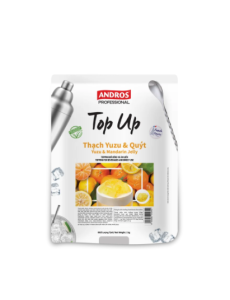ANDROS PROFESSIONAL THẠCH YUZU & QUÝT TOP UP TÚI 1KG (Andros Professional Yuzu & Mandarin Jelly Top Up 1kg)