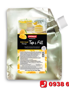 ANDROS PROFESSIONAL TOP & FILL MỨT XOÀI 900G/ MANGO TOP & FILL 900G (8/T)