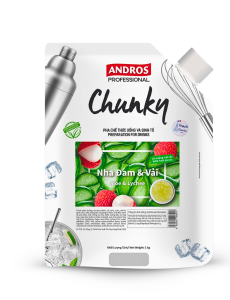 ANDROS PROFESSIONAL MỨT CHUNKY NHA ĐAM VẢI 1KG/ ALOE LYCHEE CHUNKY