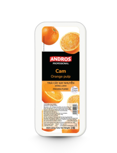 Cam xay nhuyễn đông lạnh Andros - ANDROS PROFESSIONAL ORANGE PULP FROZEN PUREE 1KG