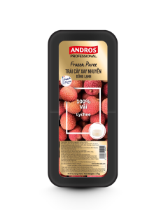ANDROS PROFESSIONAL VẢI XAY NHUYỄN ĐÔNG LẠNH LYCHEE FROZEN PUREE 1KG (6/T)
