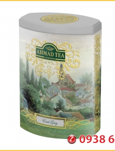 Trà Ahmad Bá Tước Hộp Thiếc Bầu Dục 100g - Ahmad Collection Earl Gray Tea