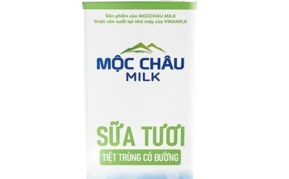 SỮA TƯƠI TIỆT TRÙNG CÓ  ĐƯỜNG MỘC CHÂU MCM 1L(  12 Hộp/ Thùng