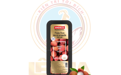 ANDROS PROFESSIONAL VẢI XAY NHUYỄN ĐÔNG LẠNH LYCHEE FROZEN PUREE 1KG (6/T)