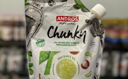 ANDROS PROFESSIONAL MỨT CHUNKY NHA ĐAM VẢI 1KG/ ALOE LYCHEE CHUNKY