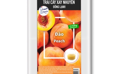 Đào xay nhuyễn đông lạnh Andros (Peach Frozen Puree) - hộp 1kg