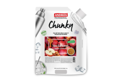 ANDROS PROFESSIONAL CHUNKY TÁO HƯƠNG CARAMEL TÚI 1KG (Chunky Apple flavoured caramel 1kg)