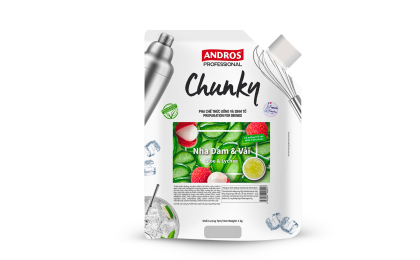 ANDROS PROFESSIONAL MỨT CHUNKY NHA ĐAM VẢI 1KG/ ALOE LYCHEE CHUNKY