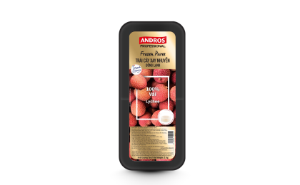 ANDROS PROFESSIONAL VẢI XAY NHUYỄN ĐÔNG LẠNH LYCHEE FROZEN PUREE 1KG (6/T)