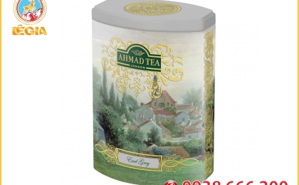 Trà Ahmad Bá Tước Hộp Thiếc Bầu Dục 100g - Ahmad Collection Earl Gray Tea