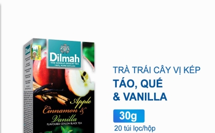 TRÀ TÚI LỌC DILMAH TÁO, QUẾ và VANILLA 30G
