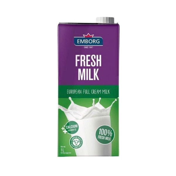 Sữa Tươi Tiệt Trùng Nguyên Kem Emborg European Full Cream 1L