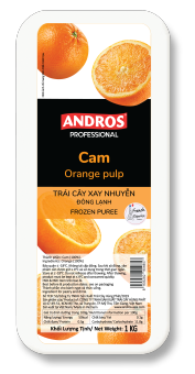 ANDROS PROFESSIONAL ORANGE PULP FROZEN PUREE 1KG