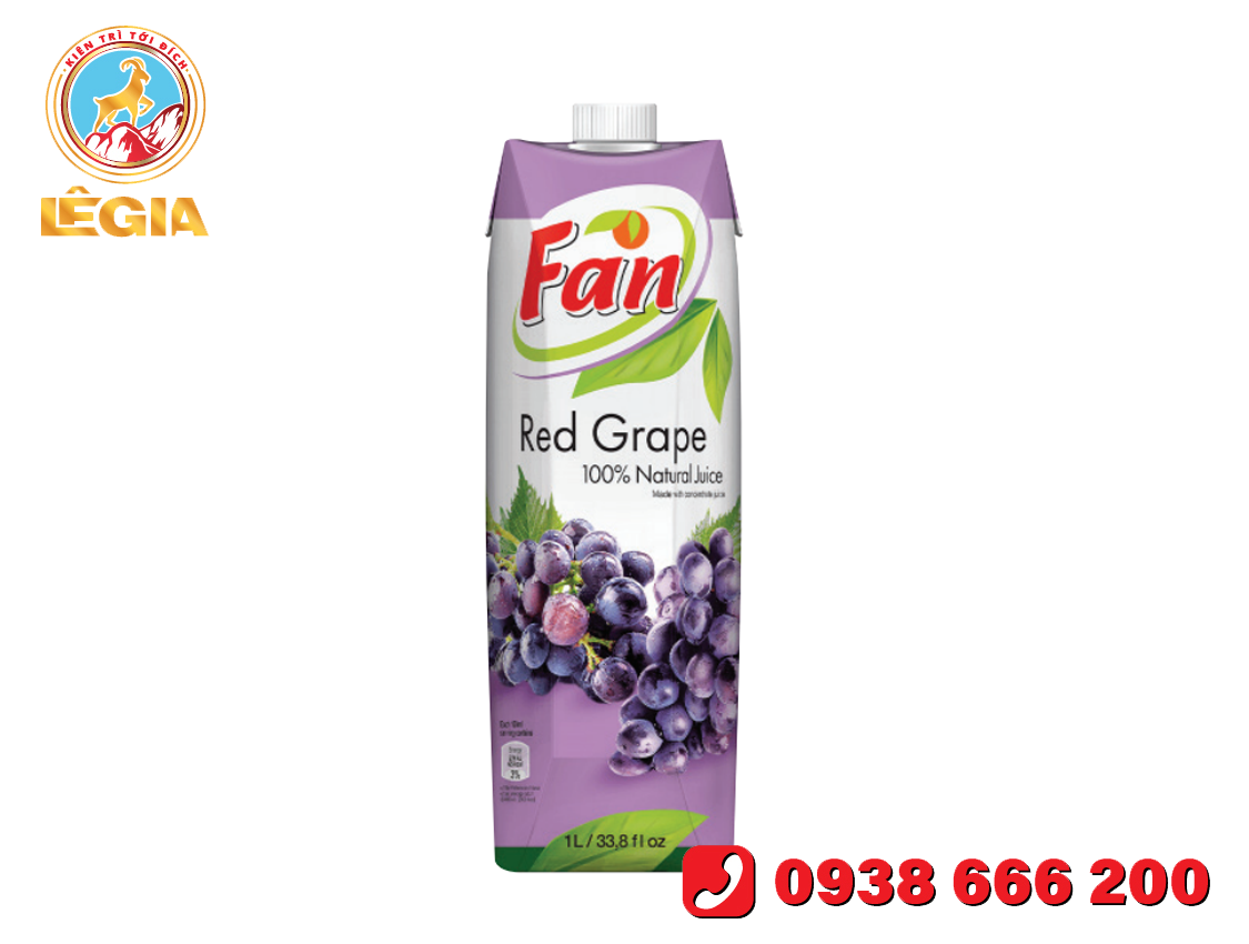 NƯỚC ÉP NHO - FAN RED GRAPE JUICE 1L (12/T)