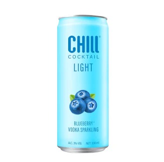 CHILL VIỆT QUẤT - CHILL COCKTAIL LIGHT BLUEBERRY VÀ VODKA 330ML