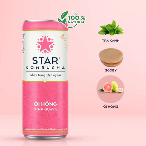 STAR KOMBUCHA ỔI HỒNG 250ML