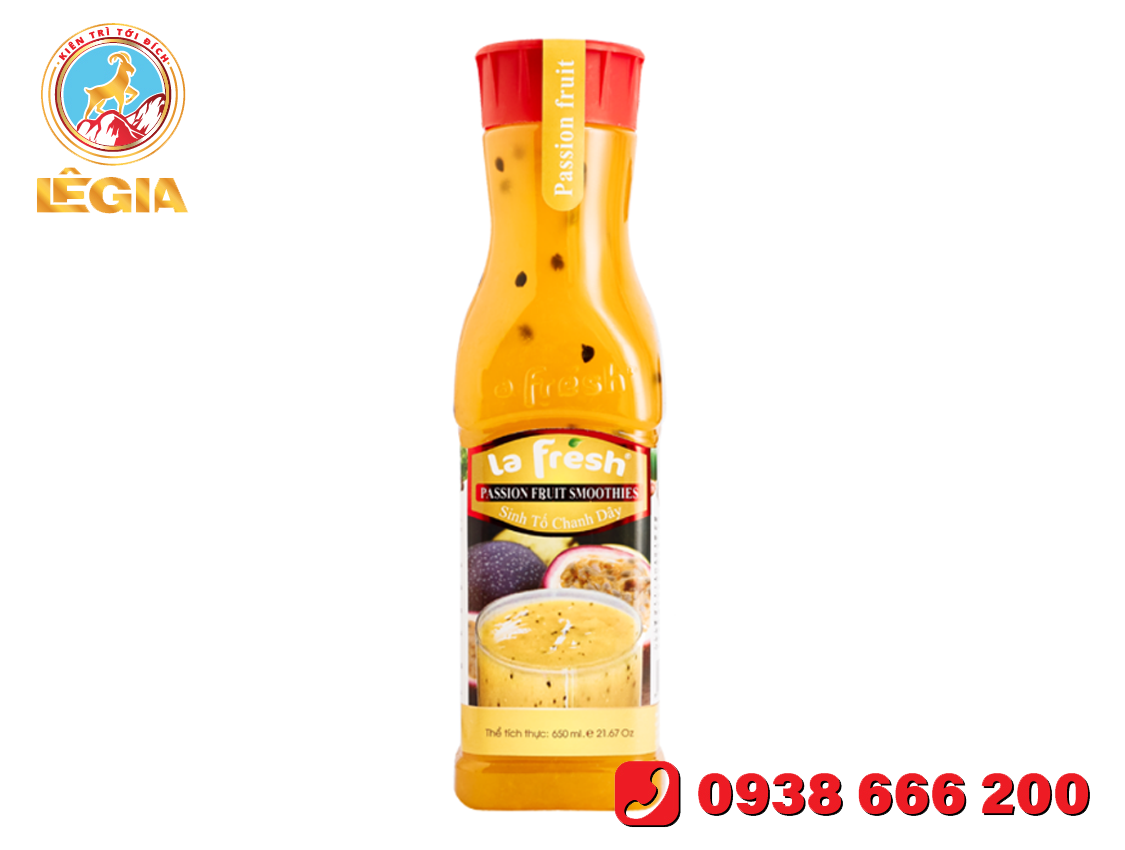 SINH TỐ CHANH DÂY LA FRESH 650ML (12/T)- PASSION FRUIT SMOOTHIES