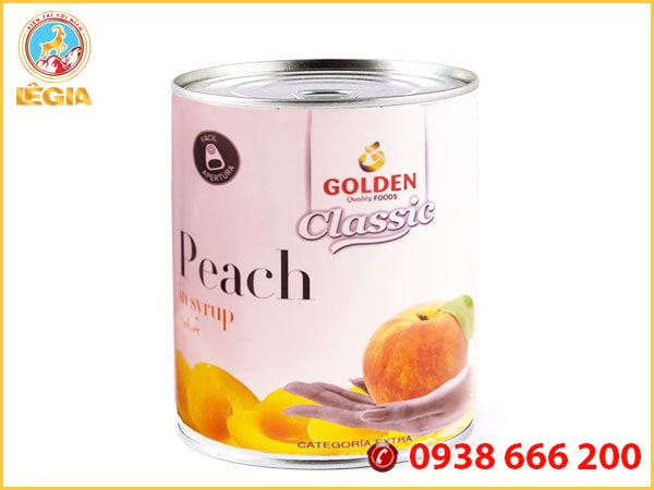 Đào Ngâm Golden Classic 820gr - Golden Classic Peach In Syrup 820G