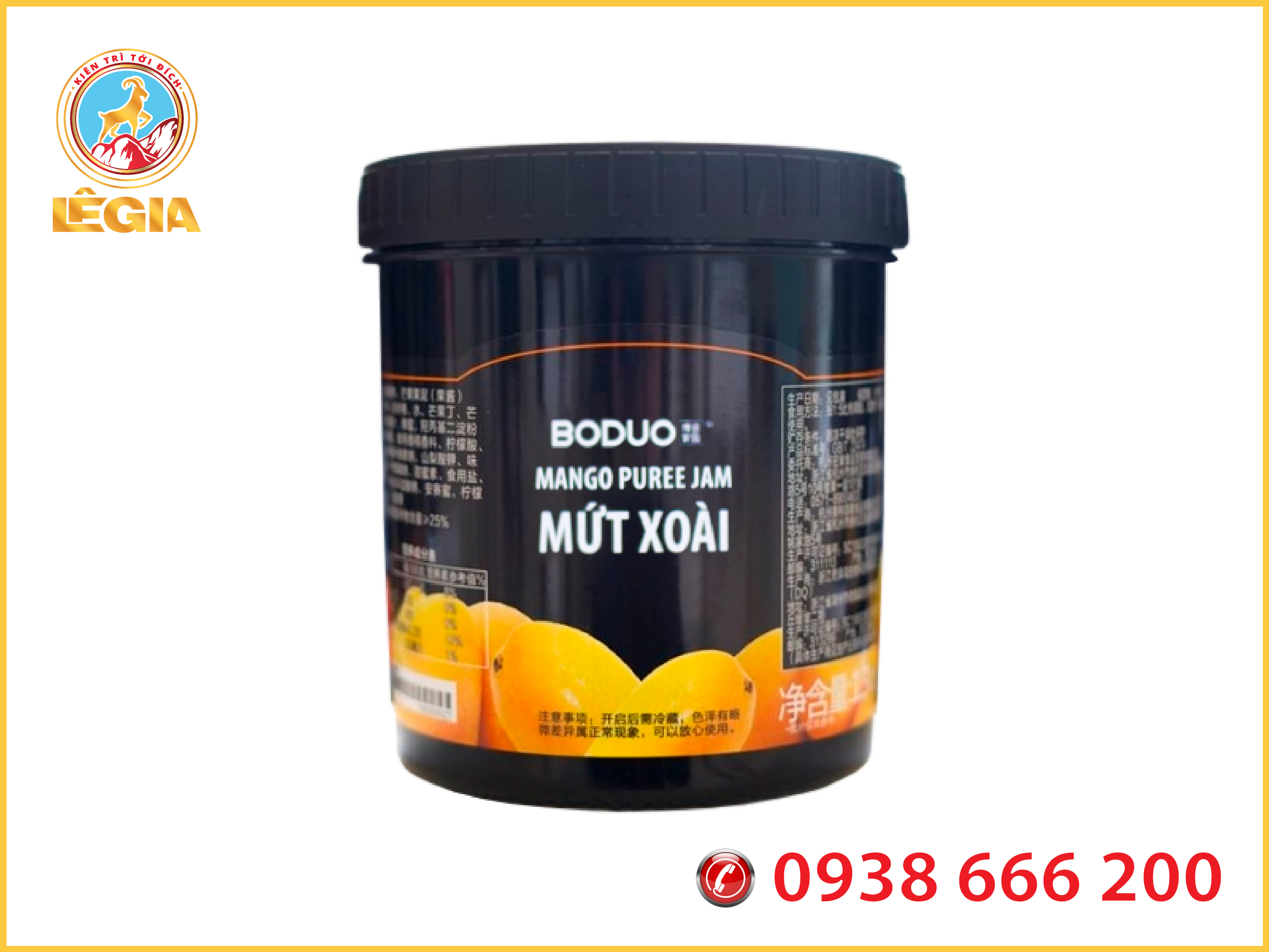 Sốt Boduo Xoài 1.3kg - Boduo Mango Puree Jam